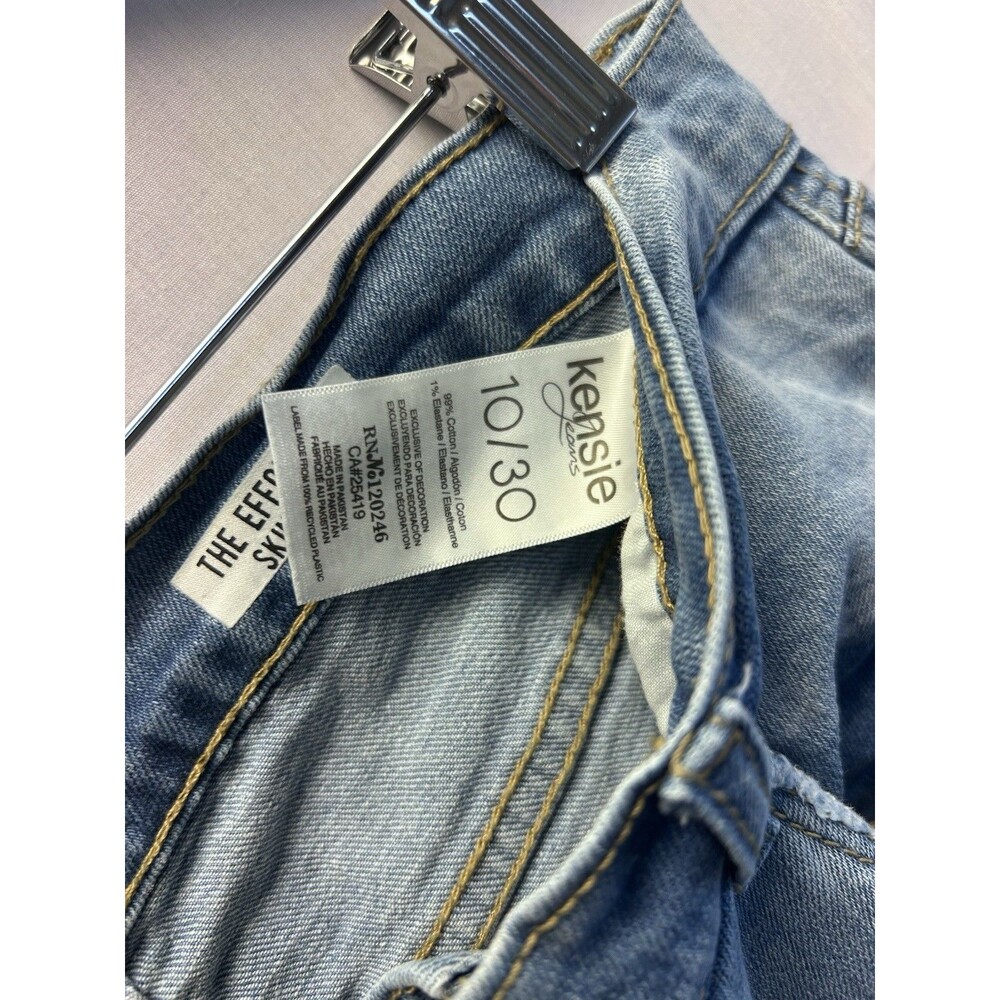 Kensie Jeans Effortless Skinny Crop Light Wash Raw Hem Women’s 10 - Picture 3 of 7